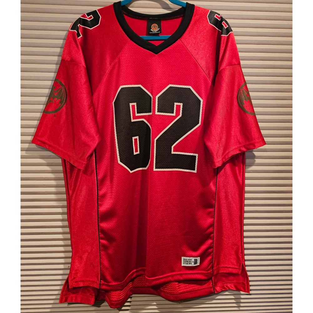 Vintage 2005 Bacardi Live Red Football Jersey Mesh Promo Shirt 62 Mens XL